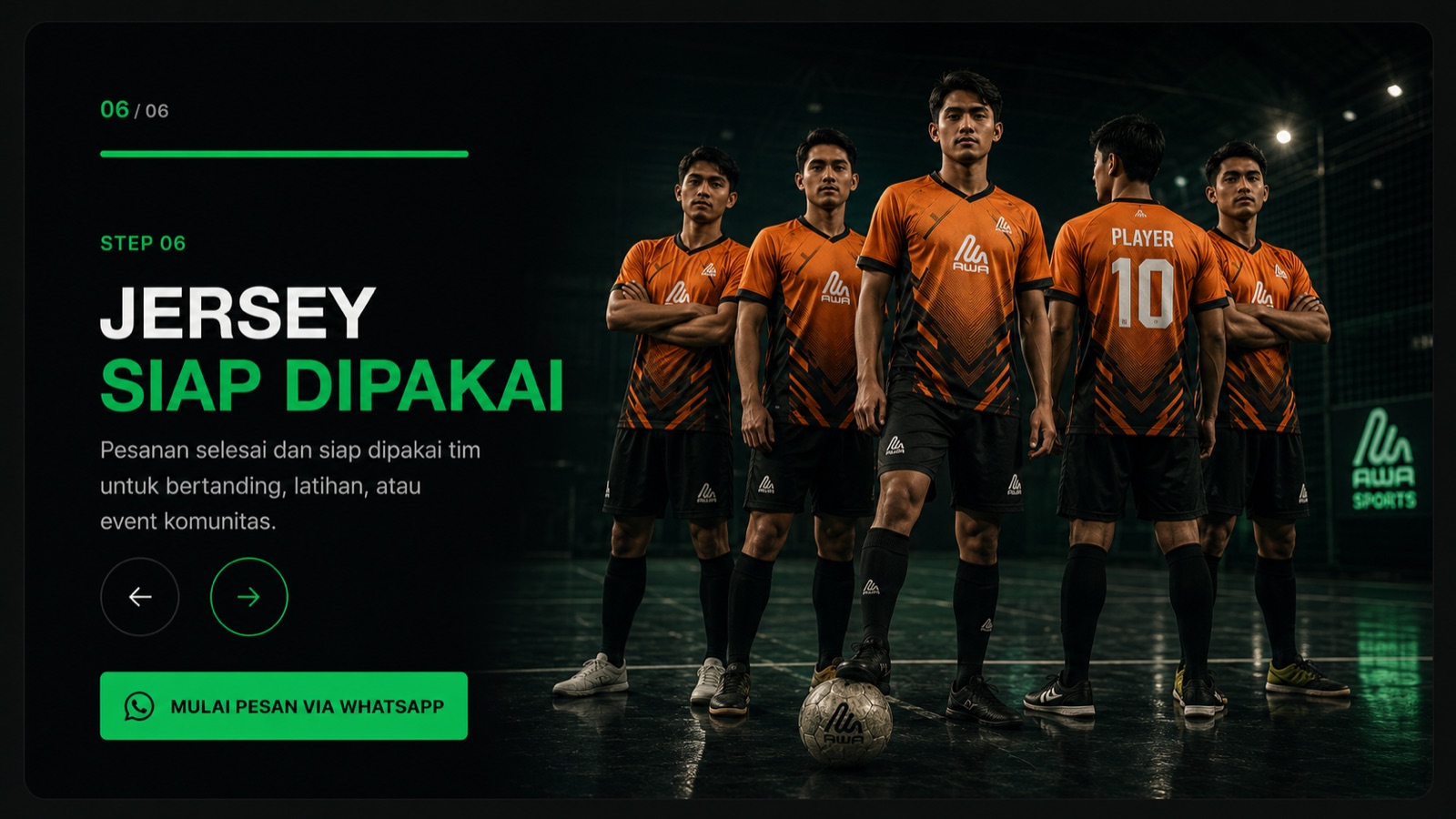 Langkah 6 — Jersey siap dipakai